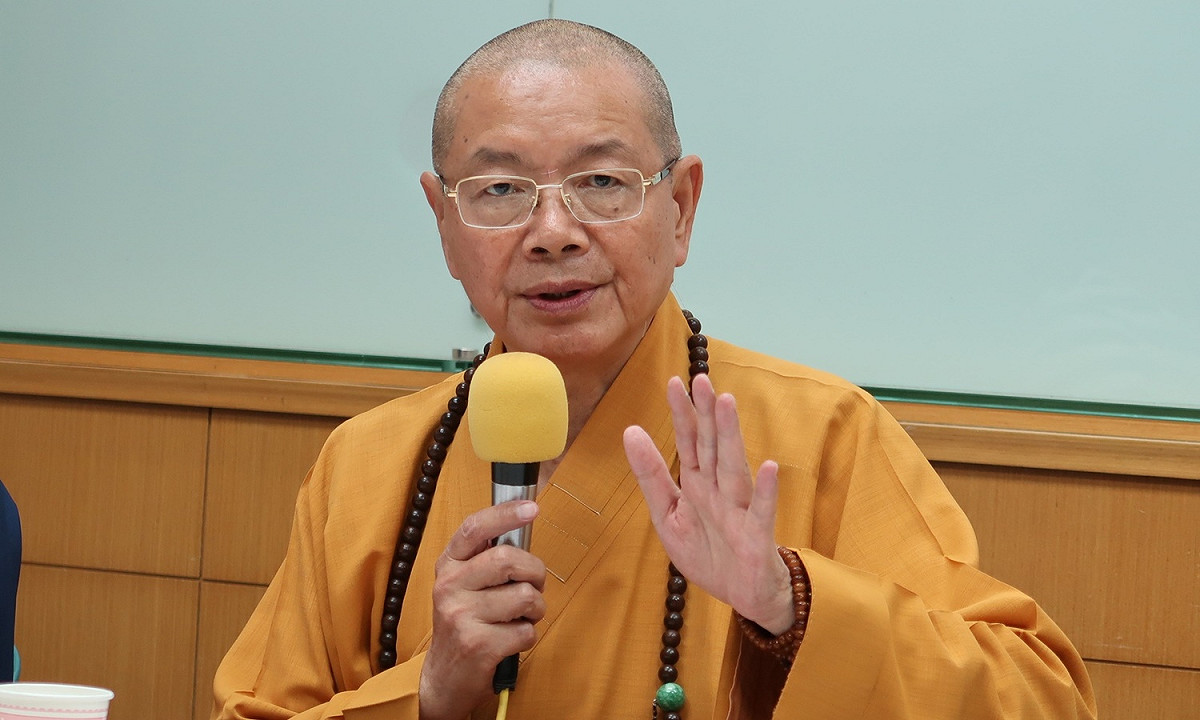 中華民國宗教與和平協進會理事長釋淨耀法師。 圖：林朝億/攝