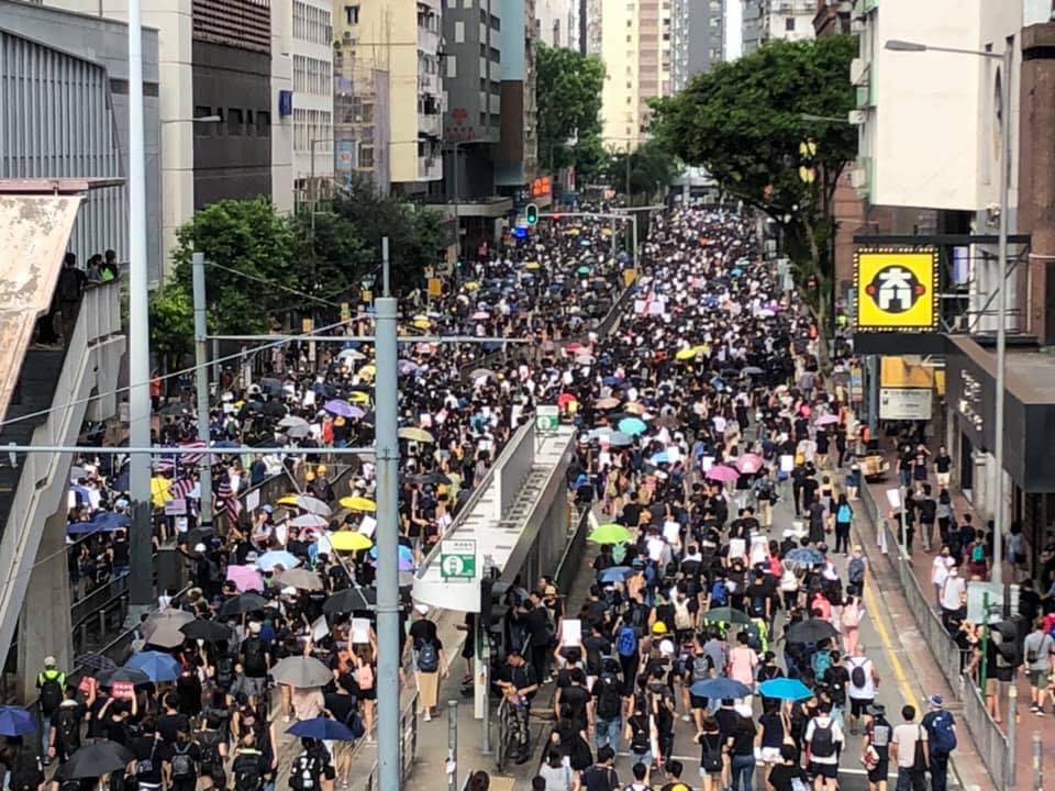 香港反送中遊行。 圖：擷自 Alan Leong 臉書