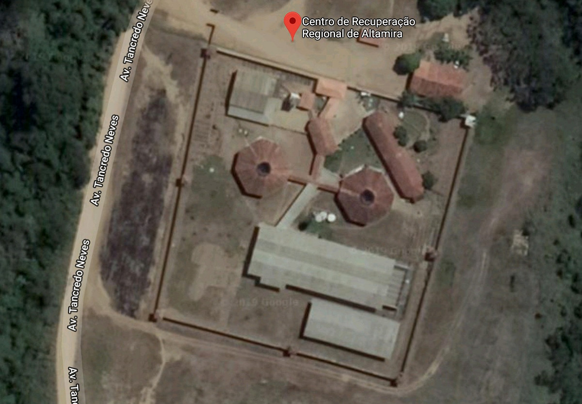 巴西北部巴拉州阿塔米拉（Altamira）監獄。 圖：翻攝Google Map