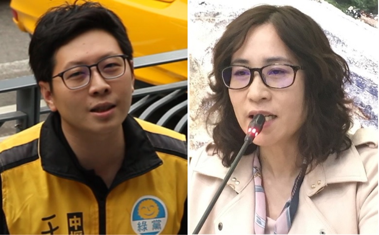 綠黨桃園市議員王浩宇(左)希望時代力量能出面說明，即刻停止高潞‧以用(右)黨團職權。 圖：新頭殼合成