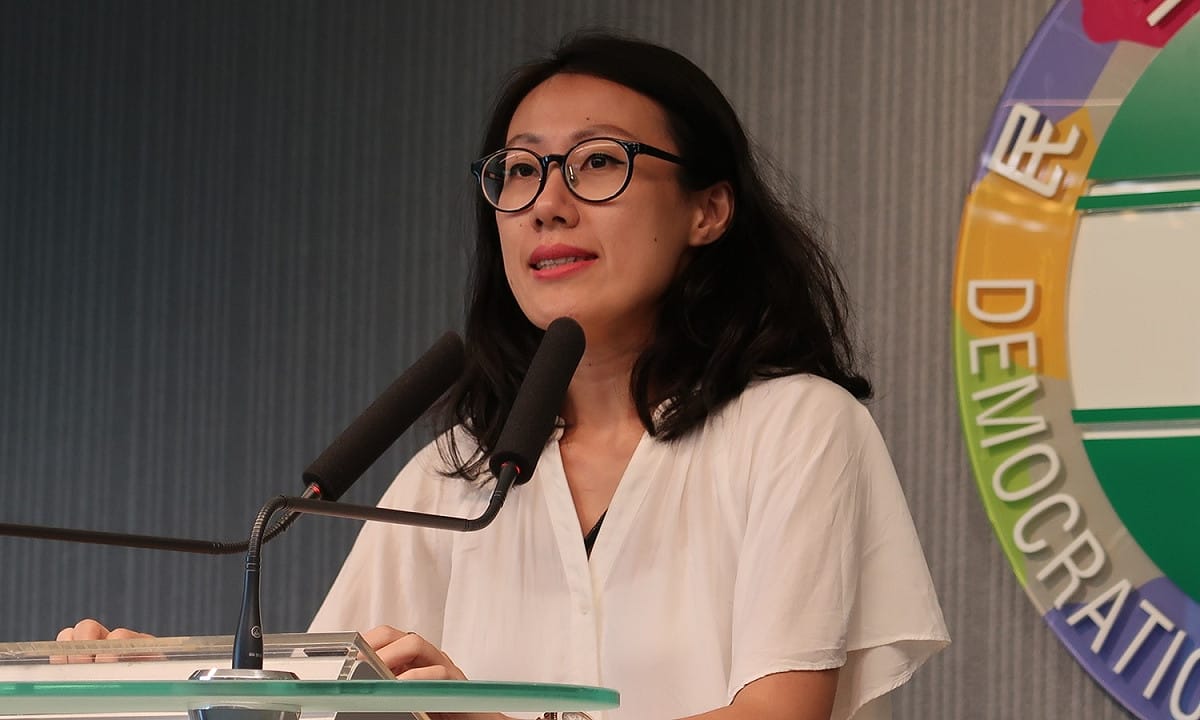 民進黨發言人李明俐。 圖：林朝億/攝