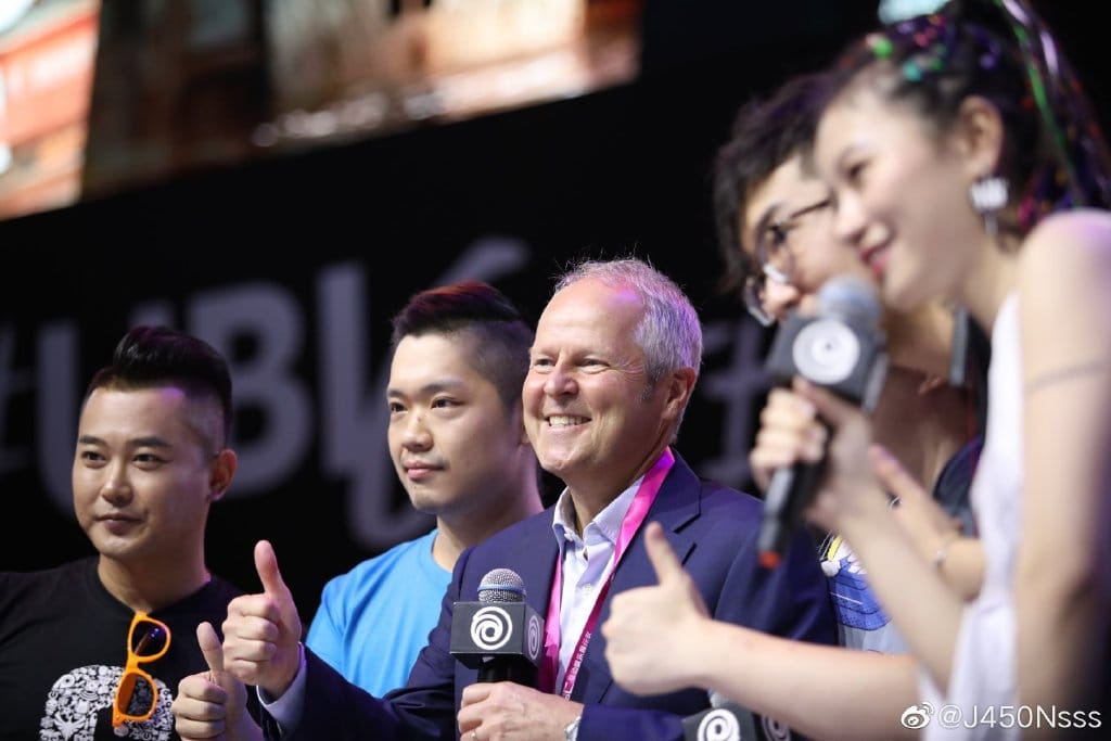 育碧CEO Yves Guillemot出席ChinaJoy透漏《刺客教條》新作消息 圖：翻攝自 UBISOFT／J450Nsss微博