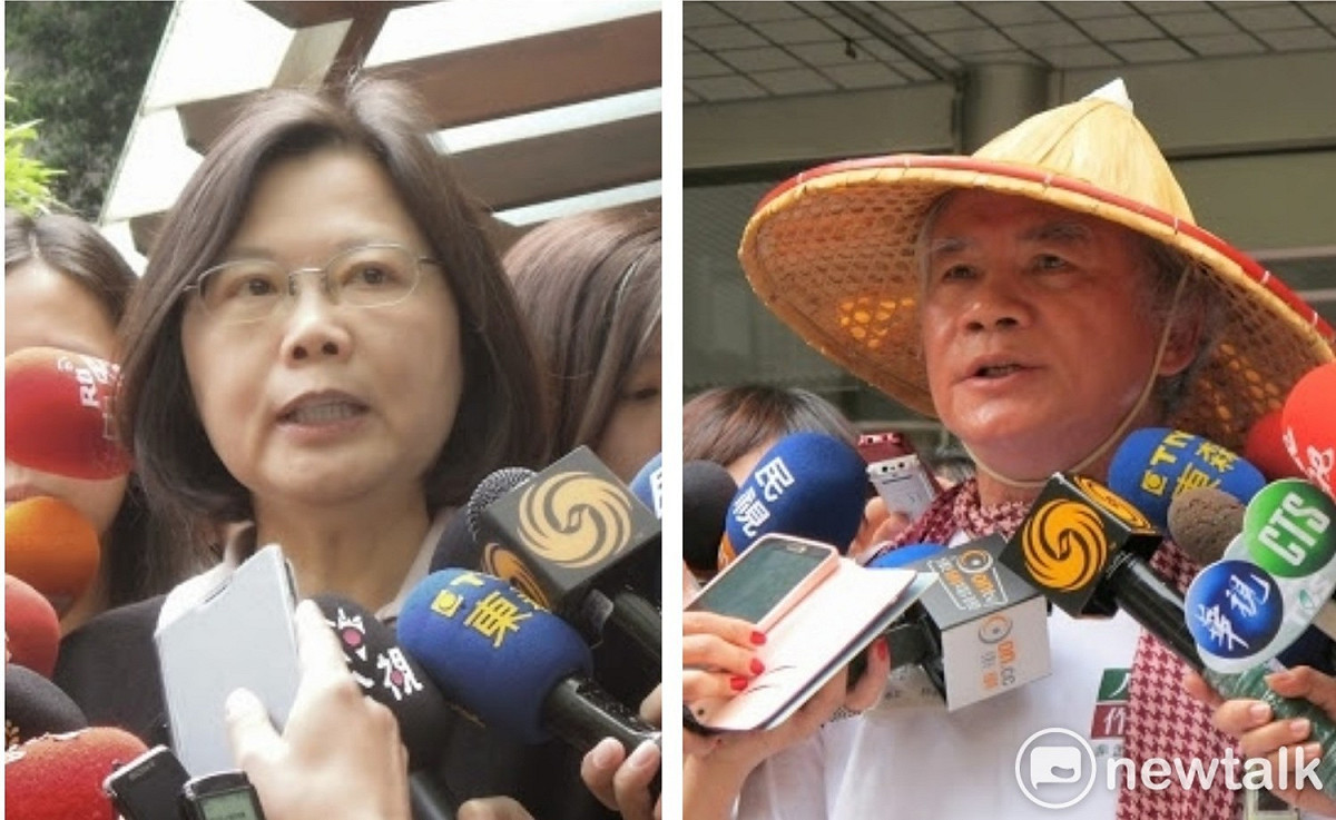 總統蔡英文（左）今日前往宜蘭跑行程，而最後一站神秘拜會前民進黨主席林義雄（右），尋求支持意味不言而喻。 圖：新頭殼製作