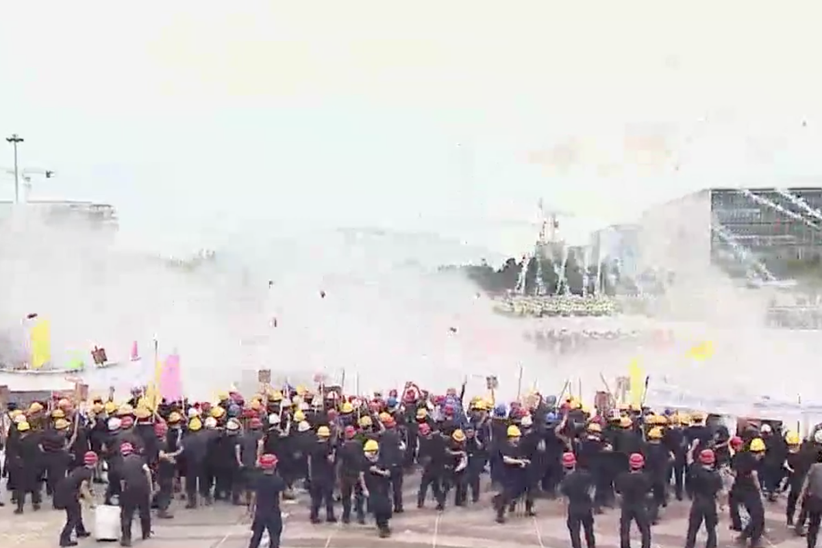 深圳公安局「深圳亮劍」防暴演練。 圖：網路截圖