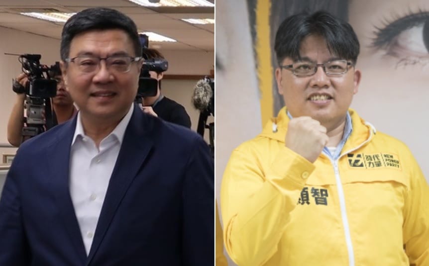 民進黨主席卓榮泰（左）今（6）日與時代力量主席邱顯智（右）在台北科達飯店會談 圖：新頭殼合成