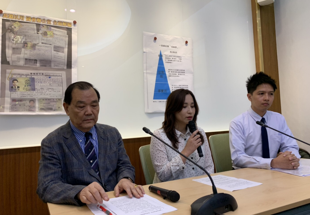 高潞今天大動作召開記者會。 圖:陳佩君/攝