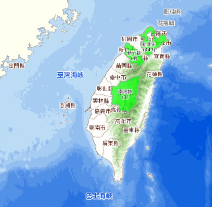 圖為截至17時為止全台停電情形。 圖：翻攝自台灣電力公司網站