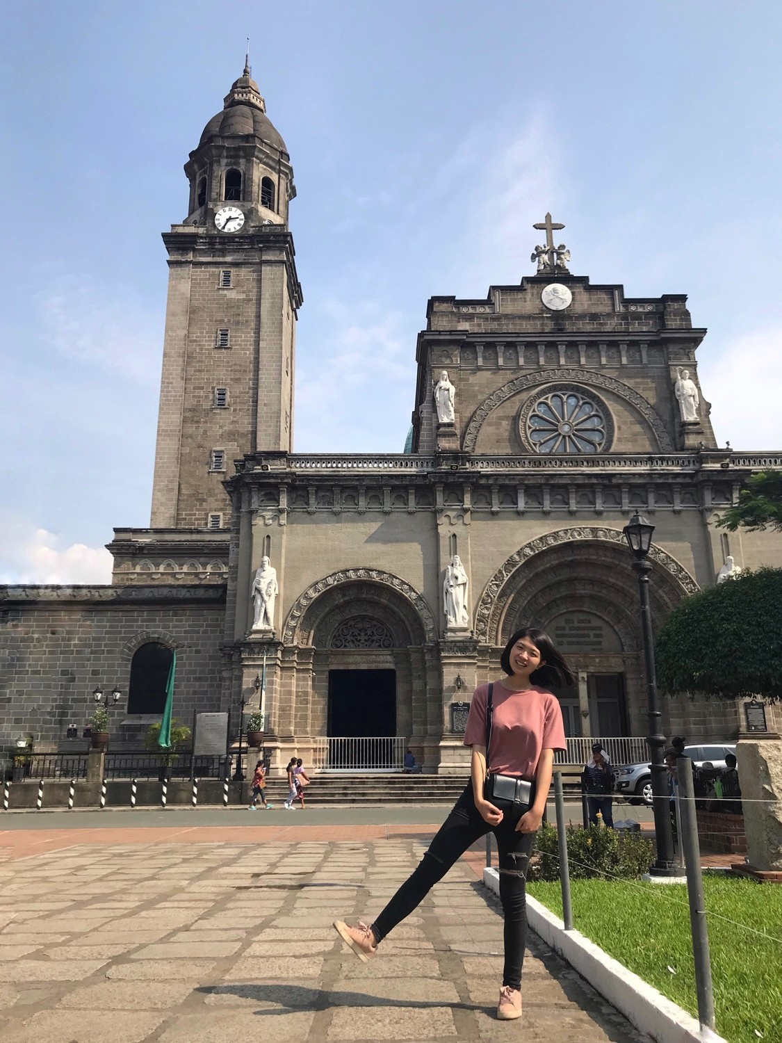 林佩璇實習期間靠港閒暇之餘體驗各地世界風情。 圖 : 航港局/提供