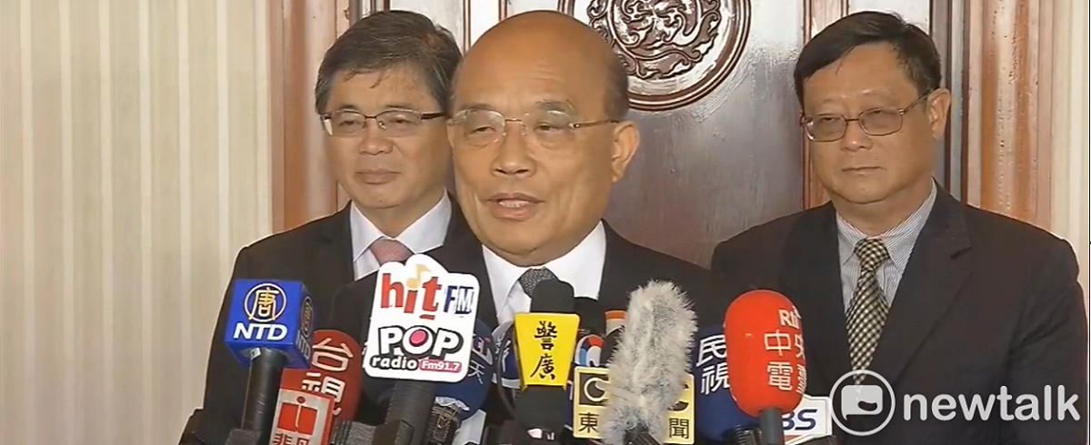 行政院長蘇貞昌13日中午參加活動時受訪。 圖：謝莉慧/攝
