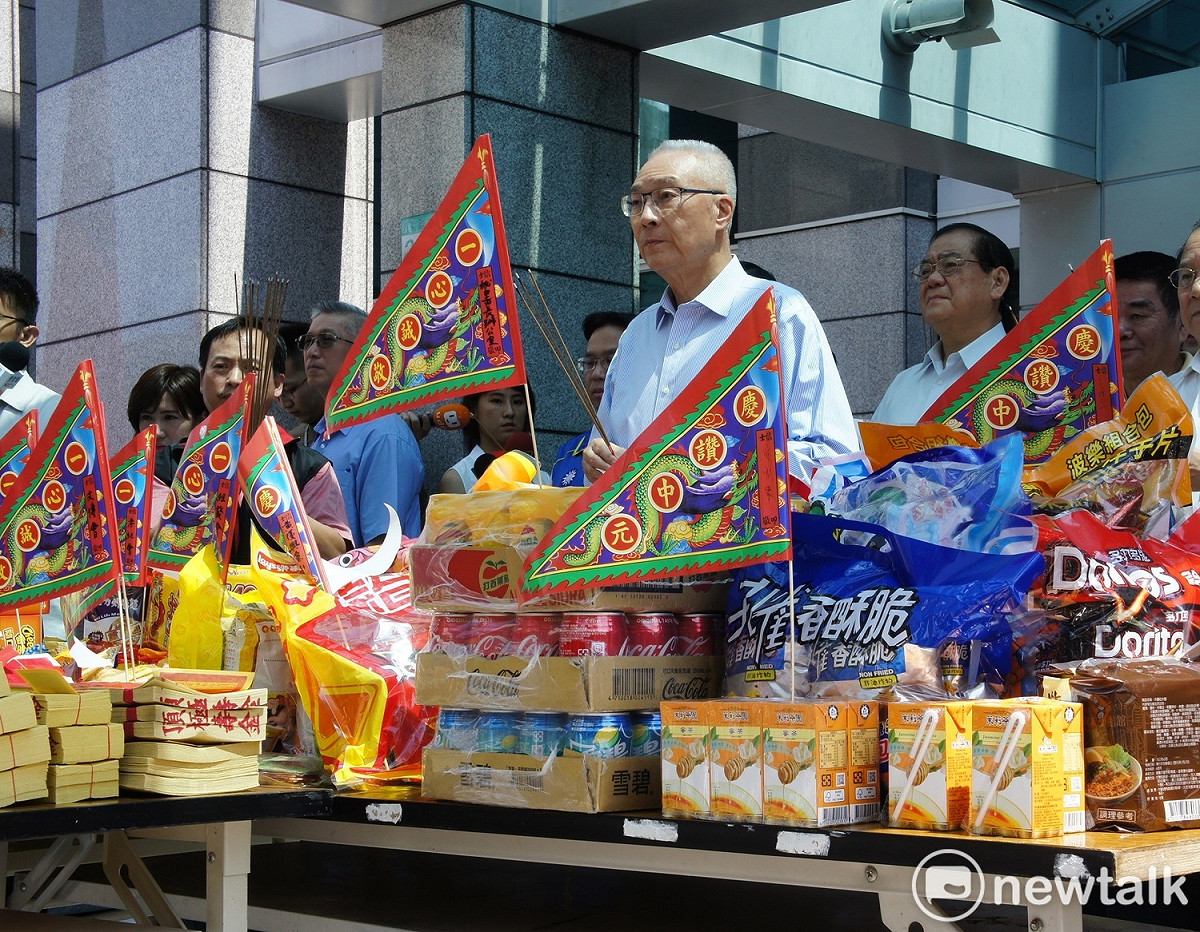 國民黨主席吳敦義，不願證實韓國瑜將北上一事。 圖：黃建豪/攝（資料照片）