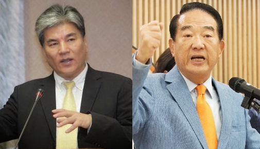 親民黨組織部主任張碩文表示，黨主席宋楚瑜受支持者提名，另外也不排除徵召前內政部長李鴻源參選。 圖：新頭殼合成