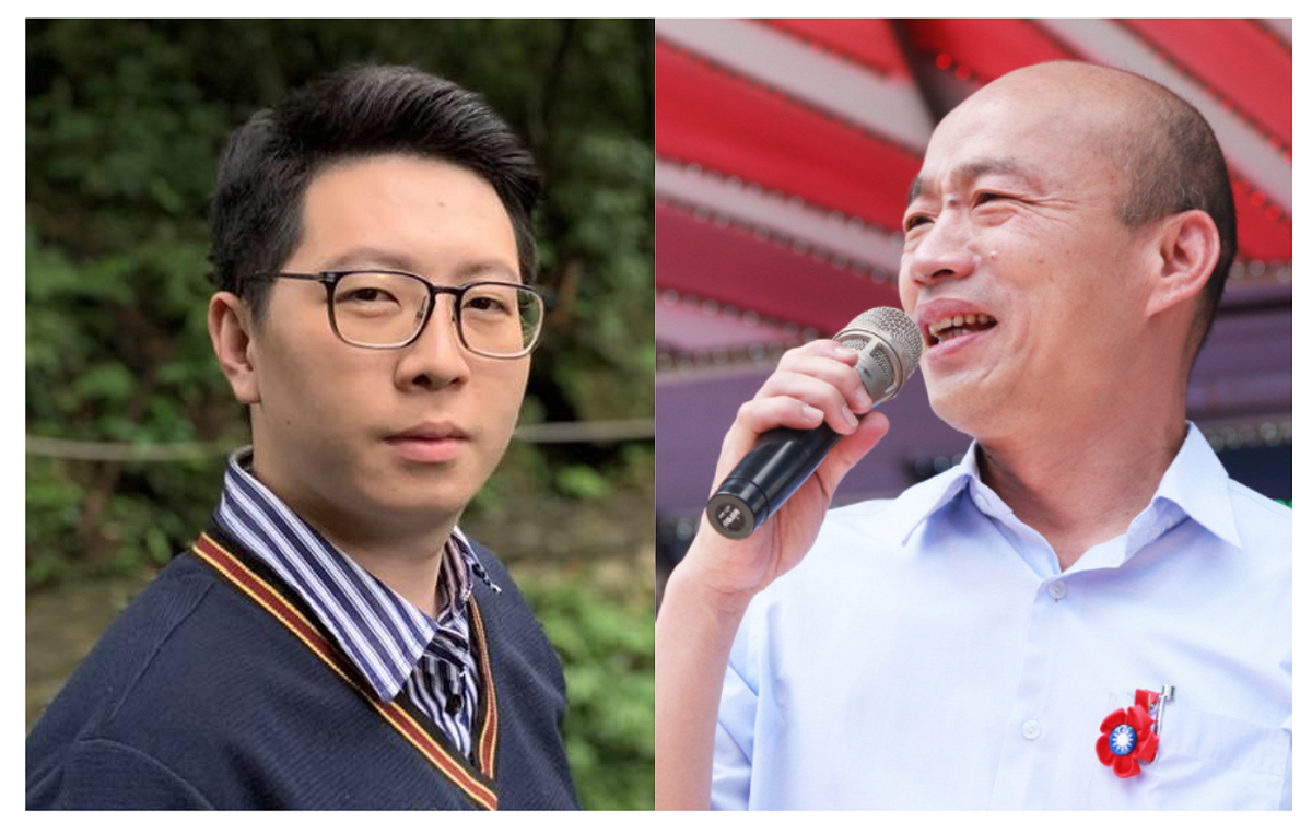綠黨桃園市議員王浩宇臉書發文忠告：「有病就要看醫生」，「影射」韓國瑜自曝座車被加裝追蹤器一事。 圖：新頭殼合成照
