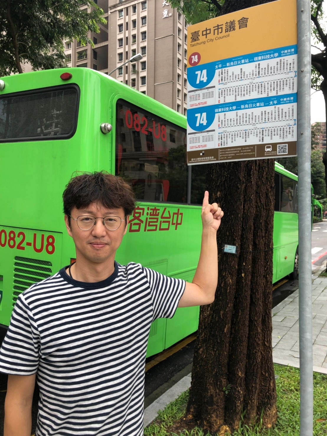 台中市議員江肇國指市公車運量明顯衰退，籲市府應提出務實的交通政策，才是當務之急。 圖：台中市議員江肇國/提供