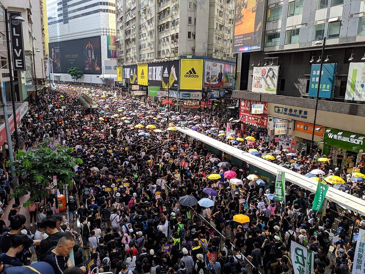 香港「反送中」運動已延燒數月。 圖：翻攝自民間人權陣線臉書