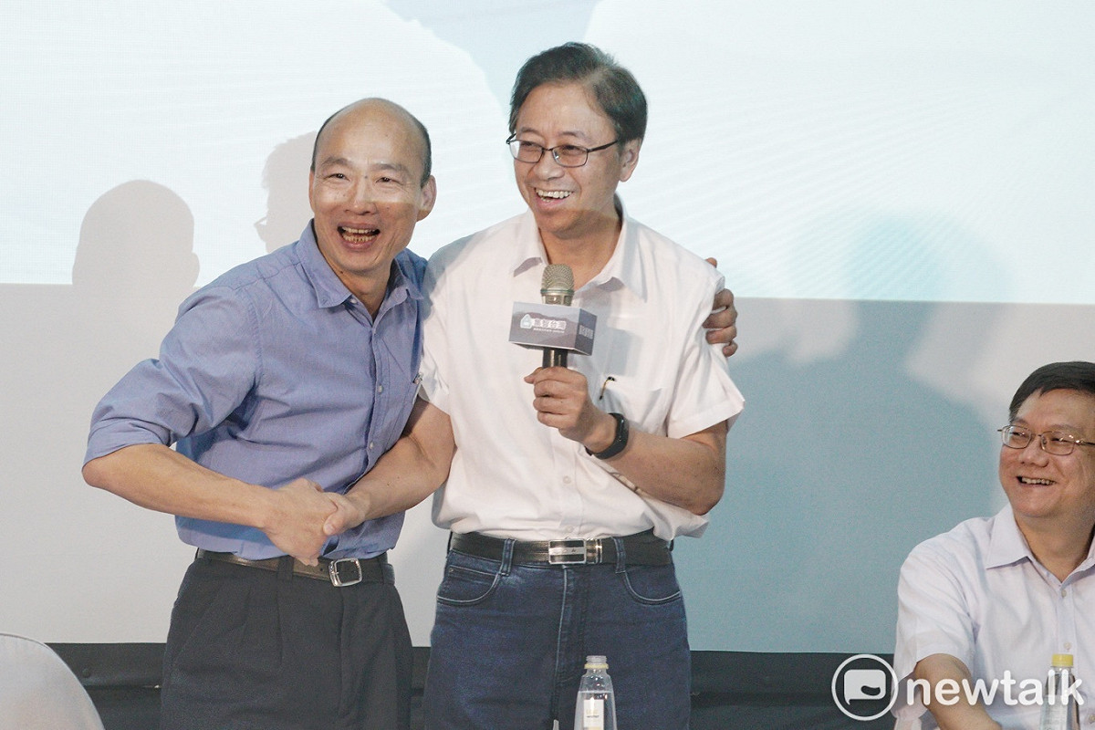 韓國瑜國政顧問團總召張善政出面回應江明修事件。 圖：張良一／攝