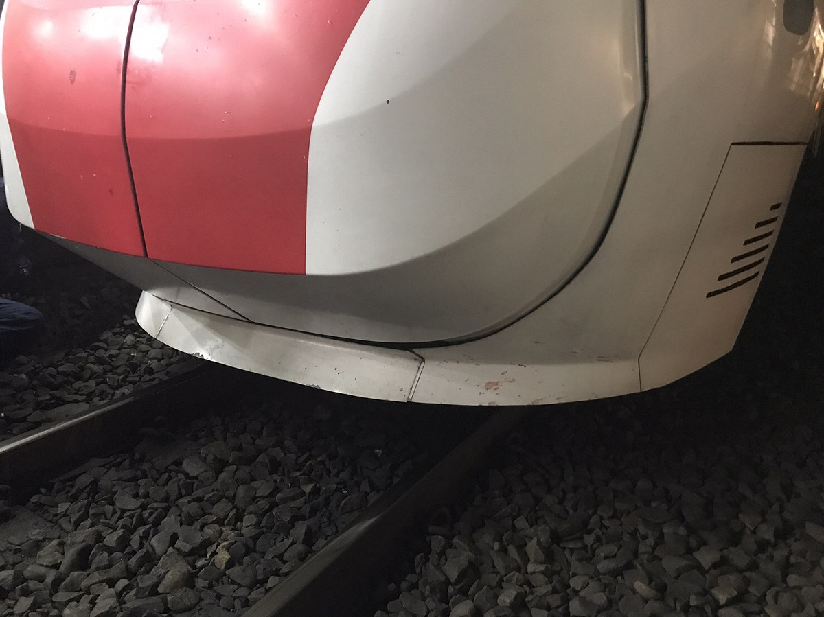 台北車站下午發生死傷意外，一名陳姓男子在列車進站後跳下月台遭到普悠瑪列車撞擊。 圖：台鐵／提供