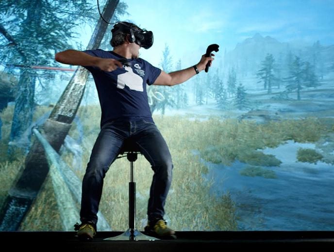 奧地利遊戲新創公司Cybershoes推出VR遊戲專用滑板鞋。 圖：翻攝自Cybershoes 官網