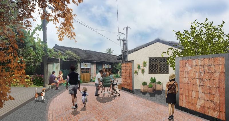 「遇書房」及「享空間」外部空間活化模擬圖 圖：高雄市政府都市發展局／提供