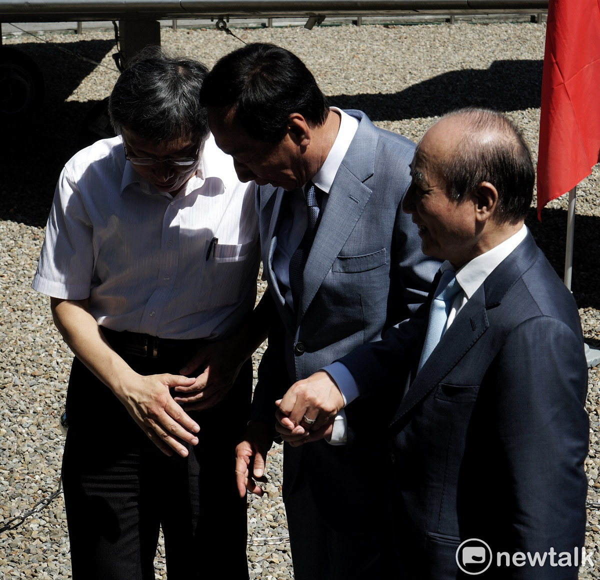 柯文哲（左起）、郭台銘、王金平。 圖：張良一 / 攝