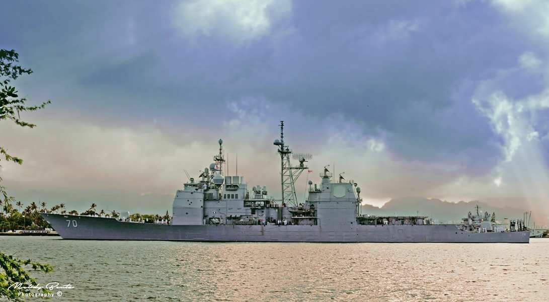 今年第7次有美國軍艦通過台灣海峽，其中一艘疑為提康德羅加級飛彈巡洋艦「伊利湖號」(USS Lake Erie CG-70)。 圖：翻攝USS Lake Erie CG-70臉書