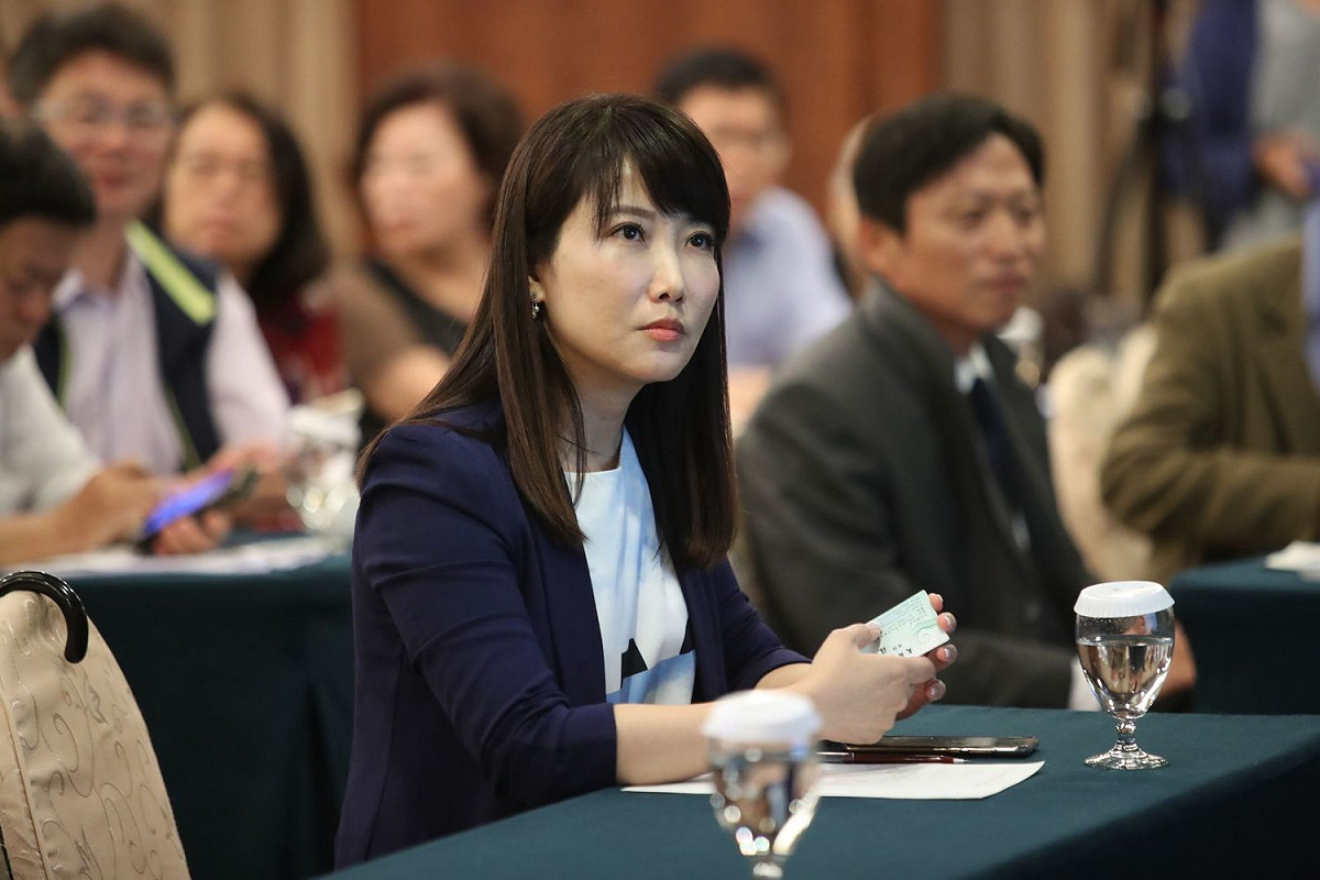 郭幕僚、永齡基金會副執行長蔡沁瑜出席「台灣維新黨」創黨大會。 圖：台灣維新黨/提供