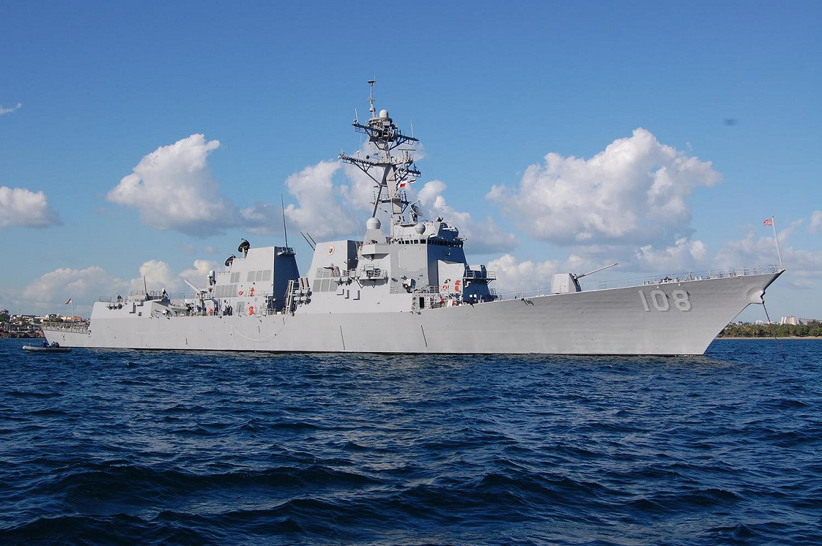 美國海軍驅逐艦韋恩梅爾號（USS Wayne E.Meyer DDG-108）。 圖：翻攝USS WAYNE E. MEYER ( DDG 108)臉書