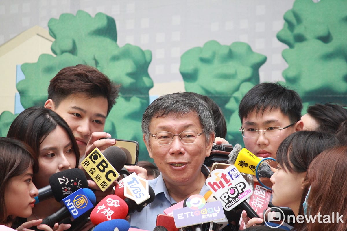 台北市長柯文哲質問總統蔡英文，「我以前做的哪一樣不符合台灣價值？妳說說看好了？」 圖：周煊惠 ／攝