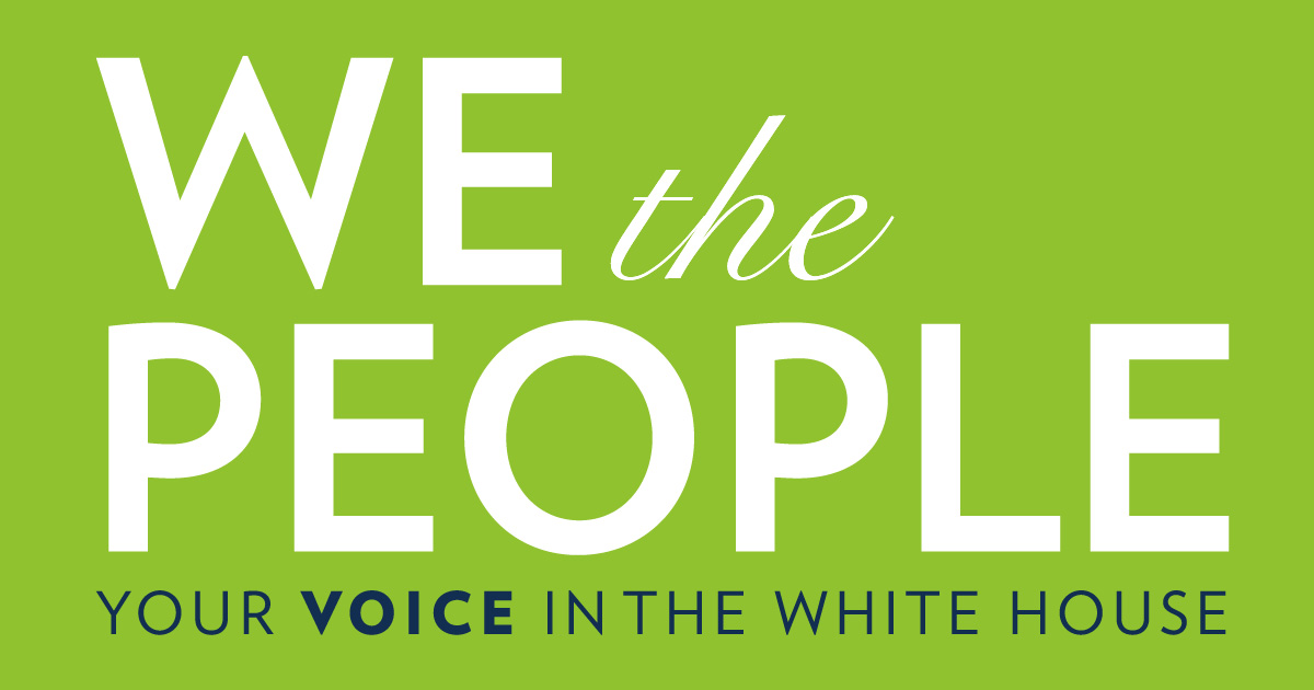 「WE the PEOPLE」是美國白宮設立的政策請願平台，達到一定簽名數量的請願將會被政府官員審閱並獲官方回應。 圖：翻攝自維基百科