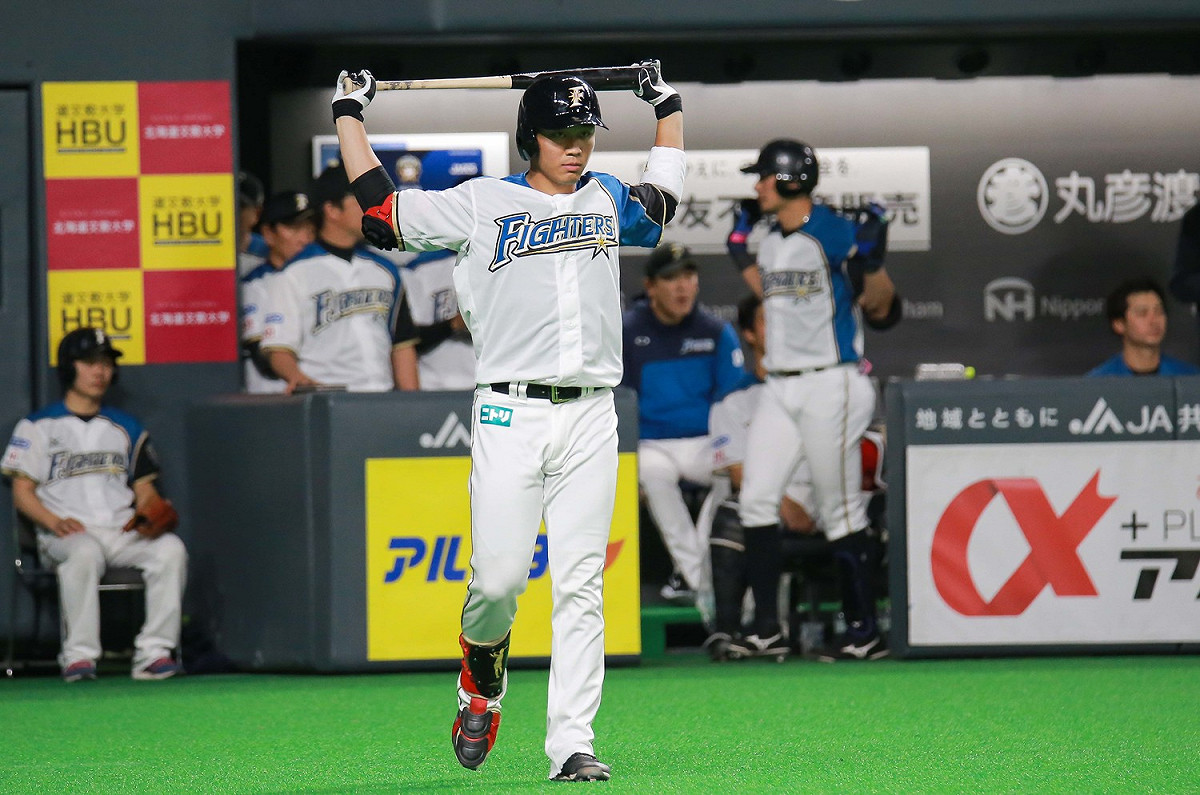 北海道火腿鬥士隊外野手王柏融。 圖／記者葉政勳攝 , 2019.03.30