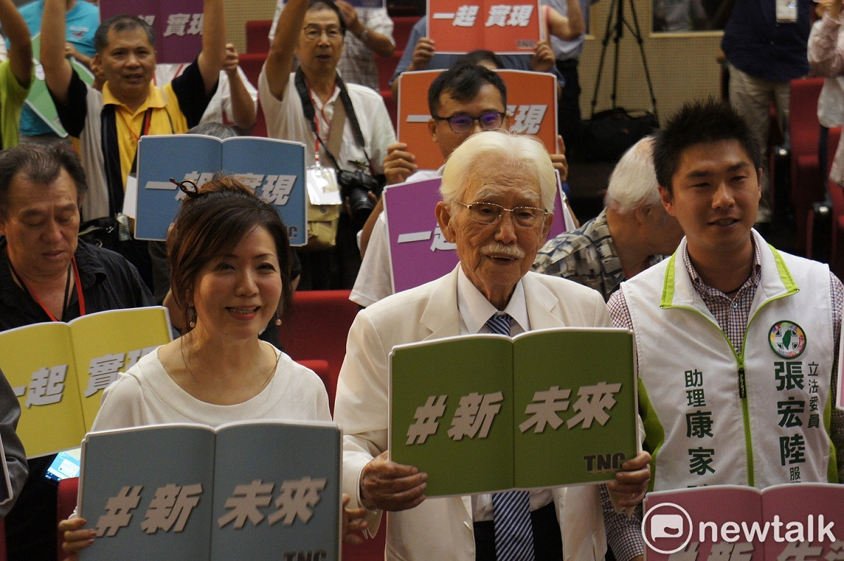獨派大老辜寬敏抨擊，郭台銘不夠格選總統。 圖：黃建豪/攝