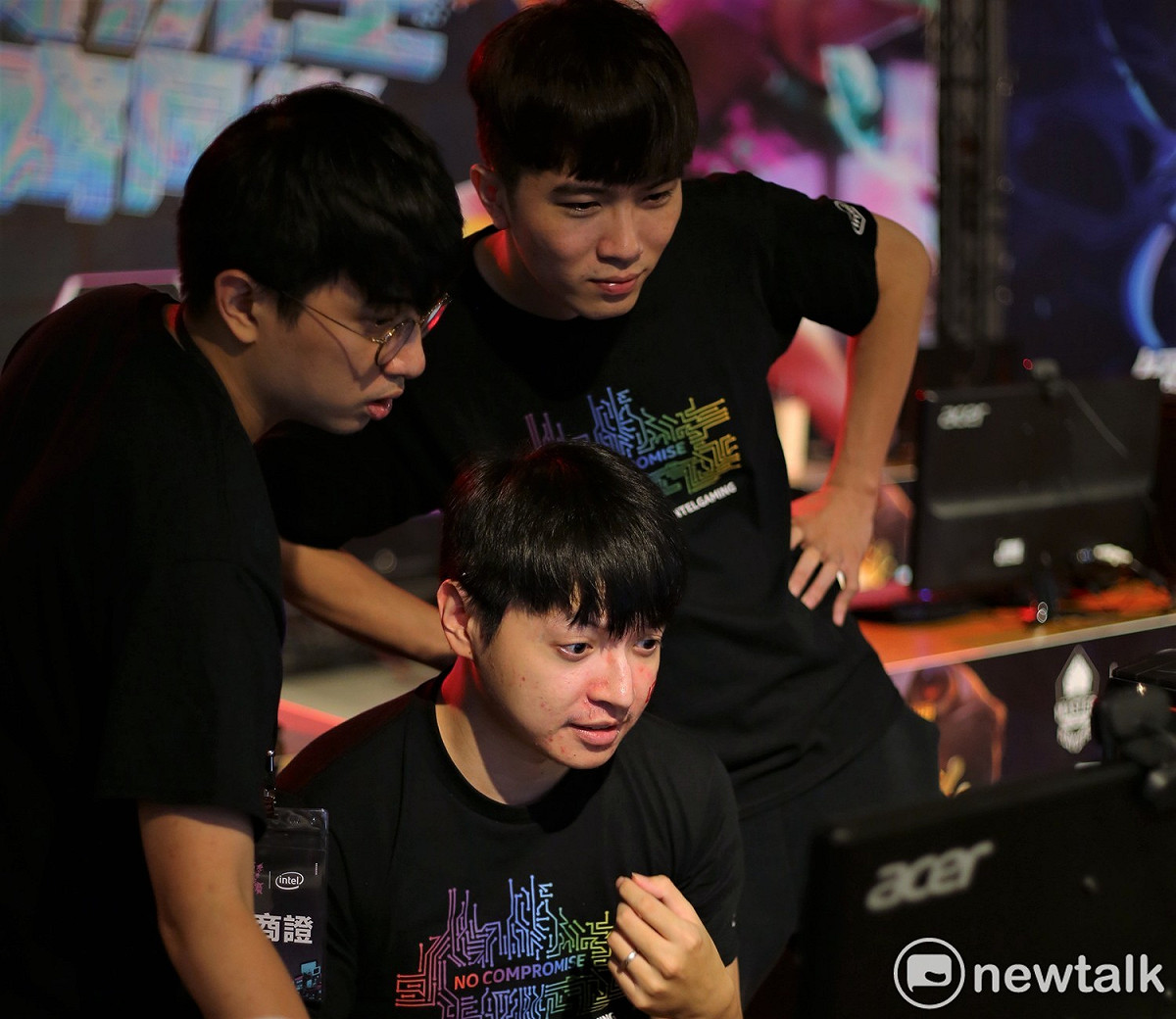 LMS總決賽與 Intel 共同舉辦的「實況主齊同樂」活動將與魔競娛樂的SummerParty 「 Party with M.E. 」結合 圖：朱泓任/攝