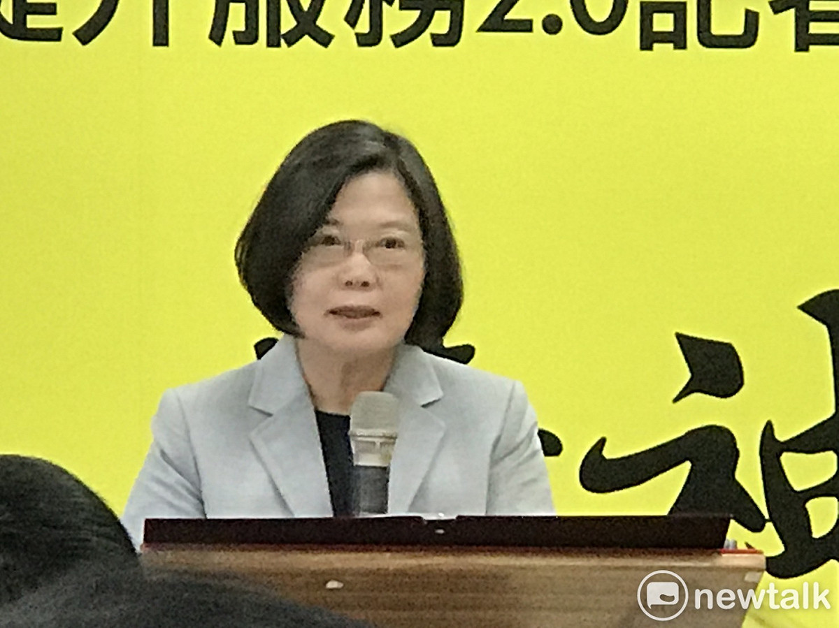 蔡英文總統今（2）日上午出席「計程車產業升級服務2.0記者會」。 圖：謝莉慧/攝
