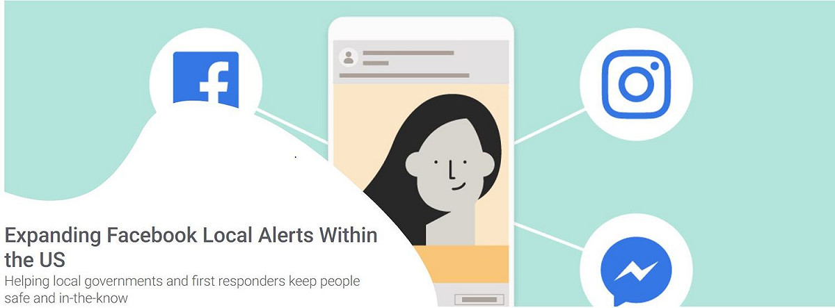 日前Facebook宣布，將推出「Local Alerts」地方警報新功能。 圖：翻攝自Facebook官網