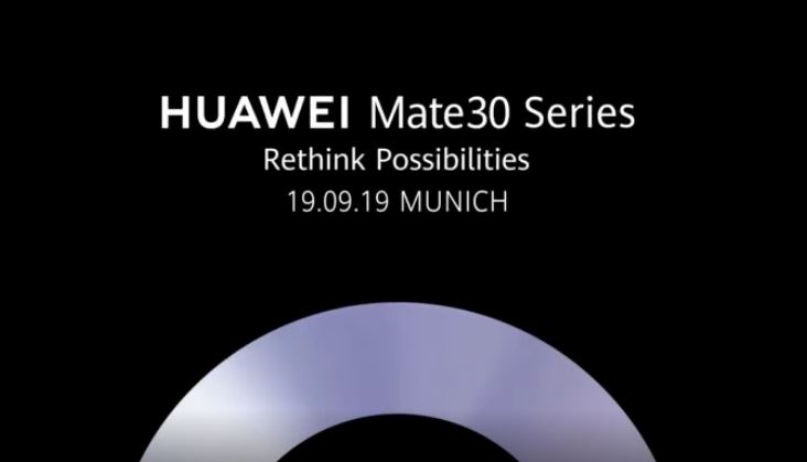 華為昨（1日）在台灣官方微博發布一支預告片，正式宣布旗下新機Mate 30系列，將於9月19日（歐洲時間）在德國慕尼黑登場。 圖：翻攝自華為官方微博