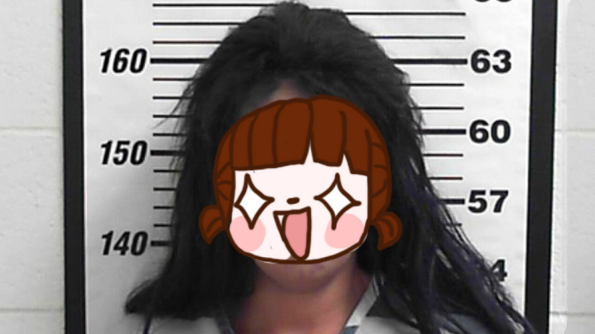 網友們發現女嫌犯照「內有亮點」，意外瘋傳爆紅。 圖／取自戴維斯郡監獄網站