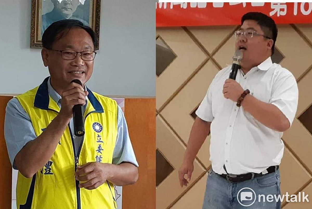 嘉義縣海線立委選舉民進黨的蔡易餘（右）與國民黨的王啟澧捉對廝殺。 圖：新頭殼合成照，蔡坤龍/攝