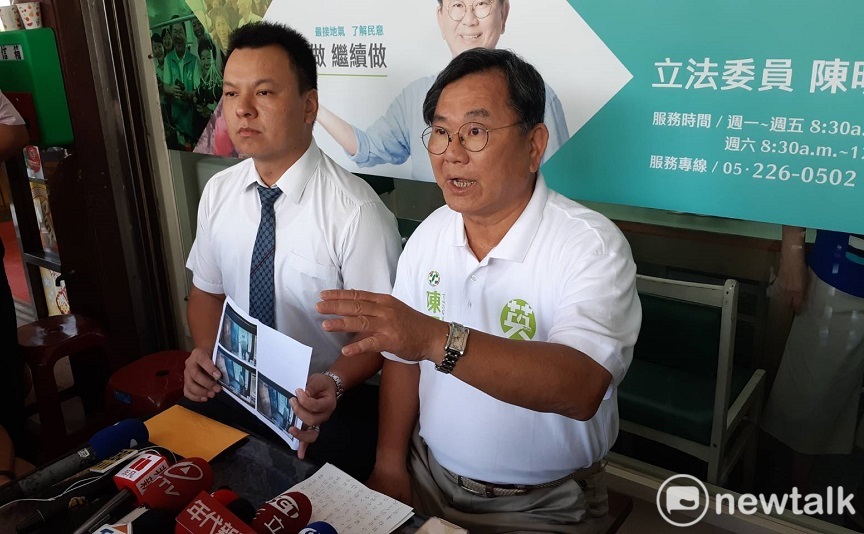 陳明文認為300萬元風波是家務事，希望不要變成社會事。 圖：蔡坤龍/攝