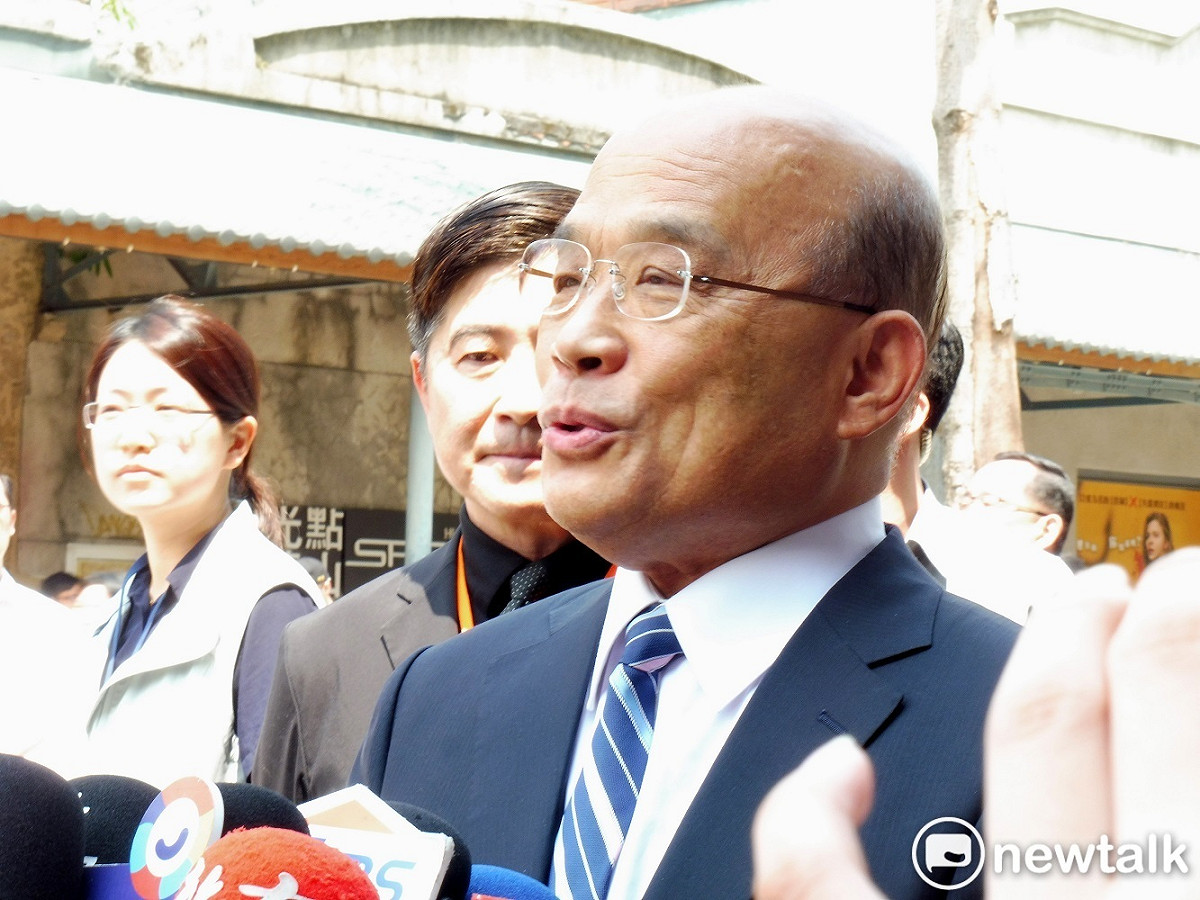 行政院長蘇貞昌認為公眾人物及政府首長應嚴格自我要求言行，以身作則。 圖：謝莉慧／攝（資料照）