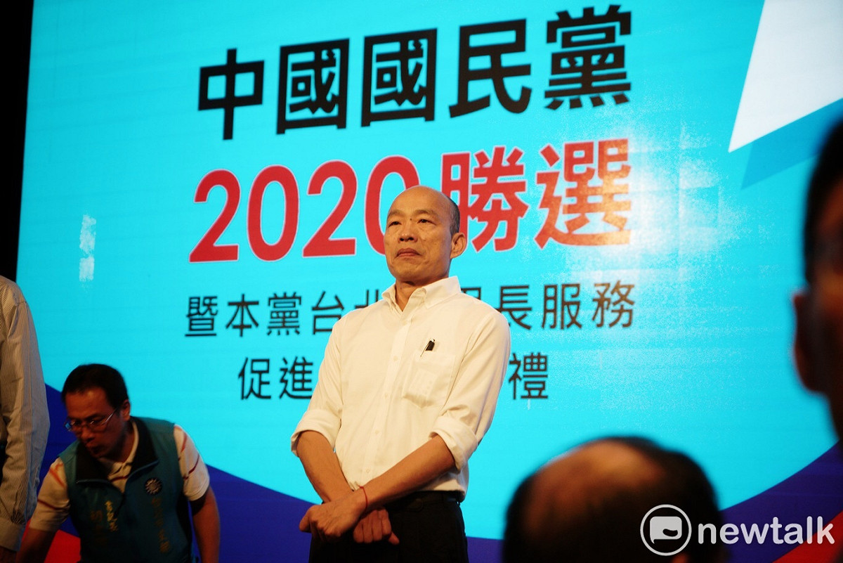 韓國瑜拿前立委丁守中參選台北市長為例，批評他的「佛系打法」不講話不做事也沒有動作，什麼都不弄，最後又爆粗口批評丁「溫吞吞三腳踢不出個屁」。 圖：張良一／攝