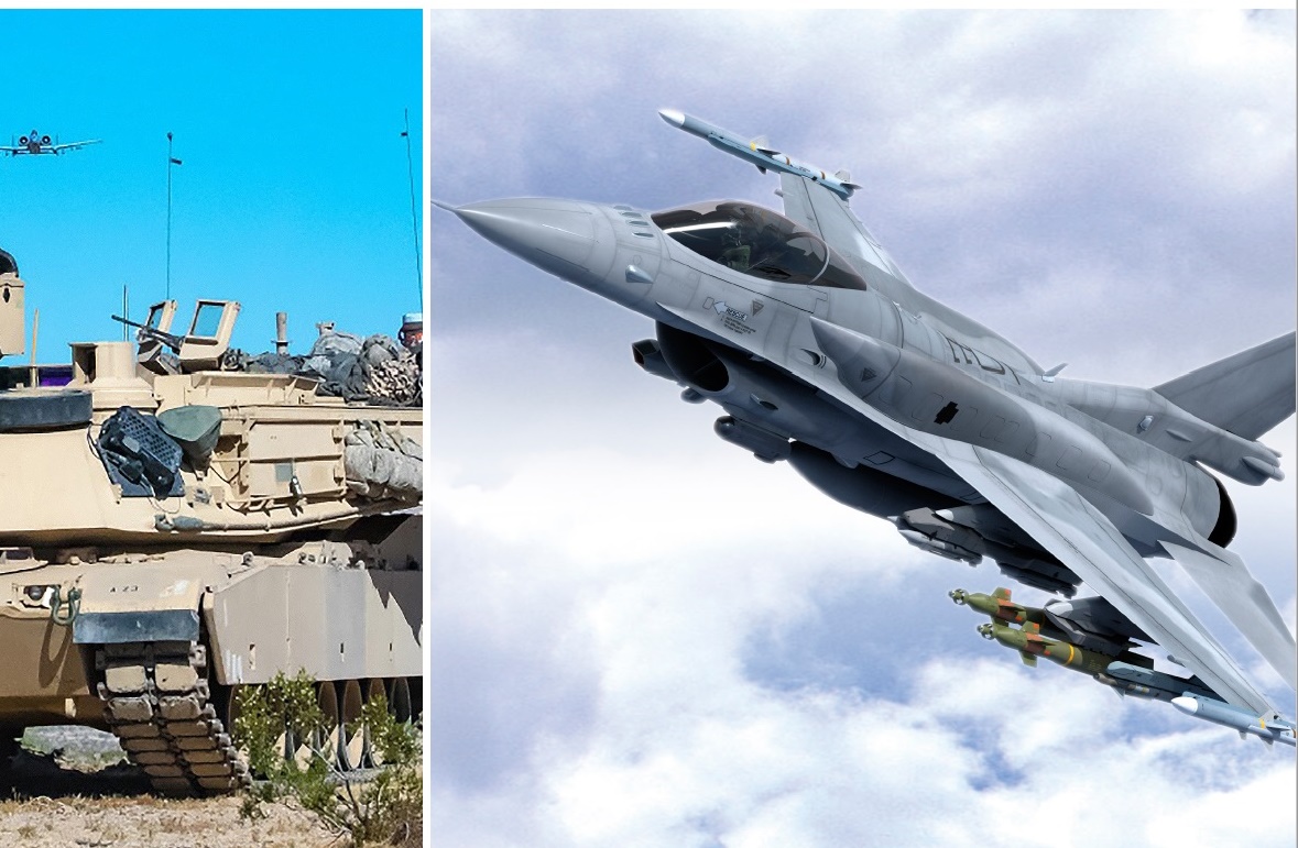 國軍購買的F-16V及M1A2主力戰車 圖：108年國防白皮書