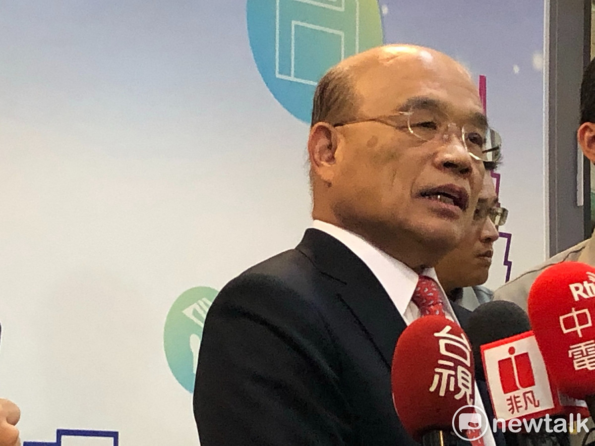 行政院長蘇貞昌11日下午受訪時強調，「對於國人同胞被中國拘留，我們嚴正關切，會以讓陸委會等相關機關交涉，以保護國人安全為最優先」。 圖：謝莉慧/攝（資料照片）