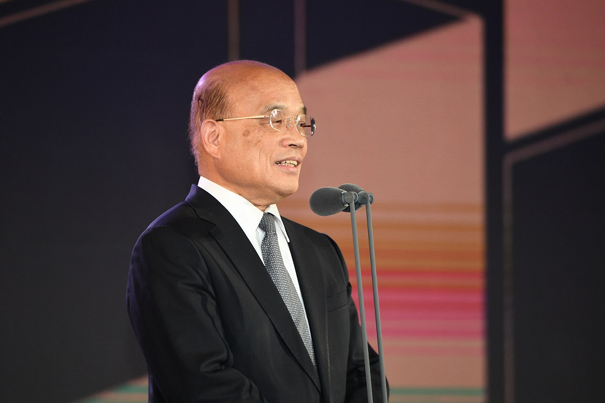 行政院長蘇貞昌今（12）天下午出席「第43屆金鼎獎頒獎典禮」。 圖：行政院提供