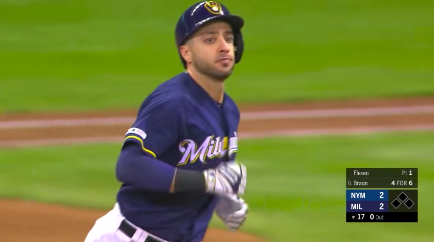 釀酒人隊Ryan Braun。 圖：擷取自Youtube