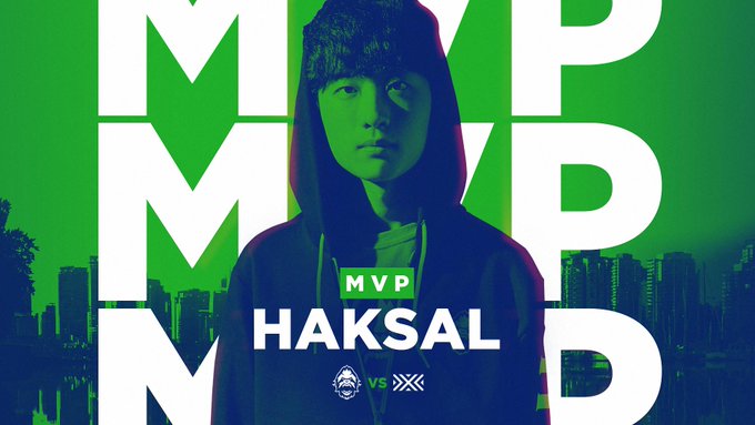 溫哥華泰坦隊擊敗紐約菁英隊率先晉級今年OWL總冠軍賽，Haksal獲選為MVP。 圖：翻攝自推特