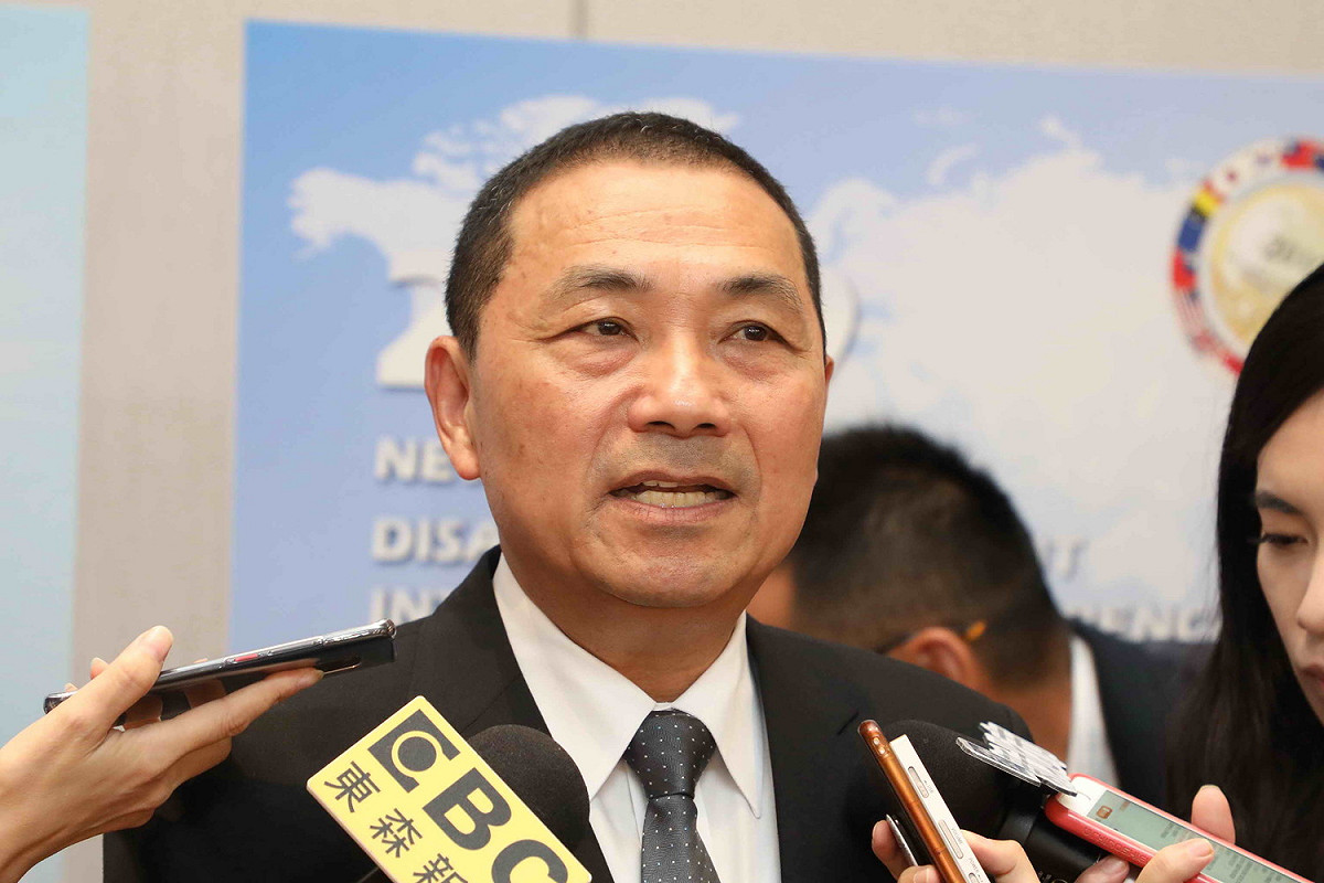 侯友宜認為郭台銘決定不參選，每個人都應該給予祝福。 圖：王峻昌／攝