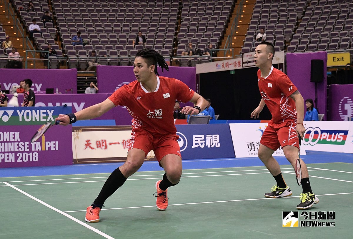 台灣羽球男雙組合盧敬堯（左）、楊博涵。 圖／資料照