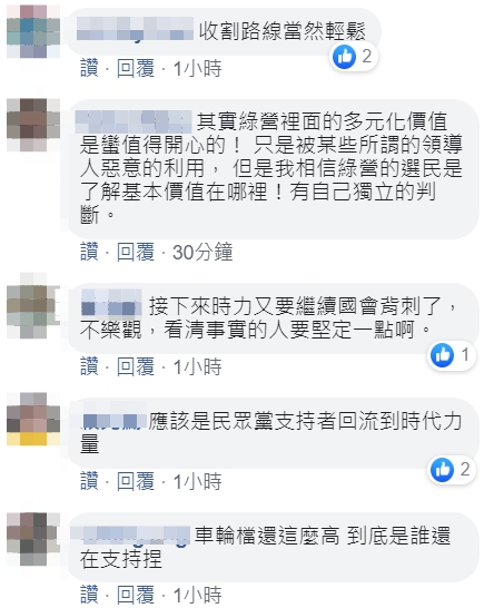 網友紛紛在底下留言討論。 圖：翻攝自王浩宇臉書