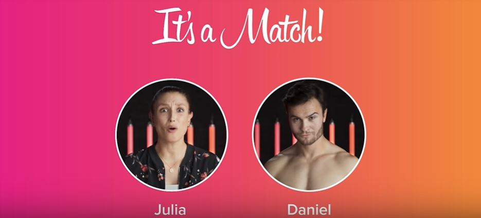 美國最受歡迎的交友軟體｢Tinder」，近期在籌備一部原創的互動式影集，以此作為用戶配對的手法。 圖：翻攝自Tinder Germany