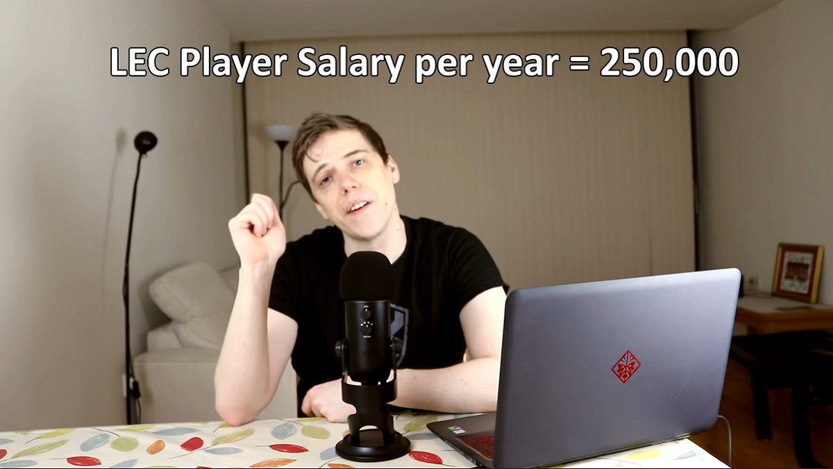 H2K的CEO Richard Wells表示每名LEC先發選手平均年薪約為25萬歐元。 圖：翻攝自Youtube