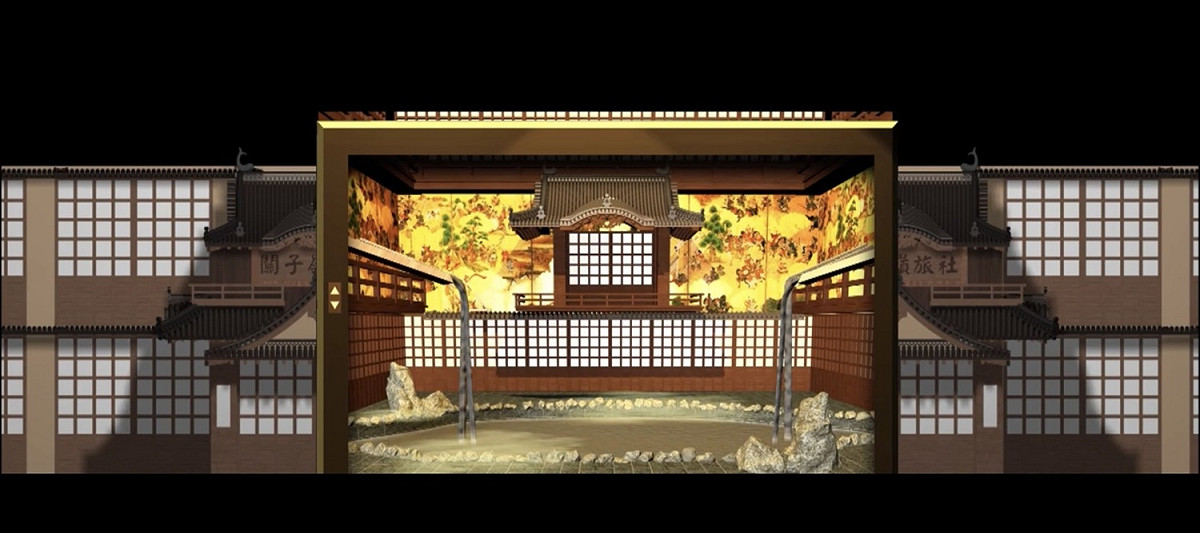 3D光雕建築秀將關子嶺的特色與歷史融入藝術中，用栩栩如生的光雕投影展現。 圖：台南市觀旅局／提供
